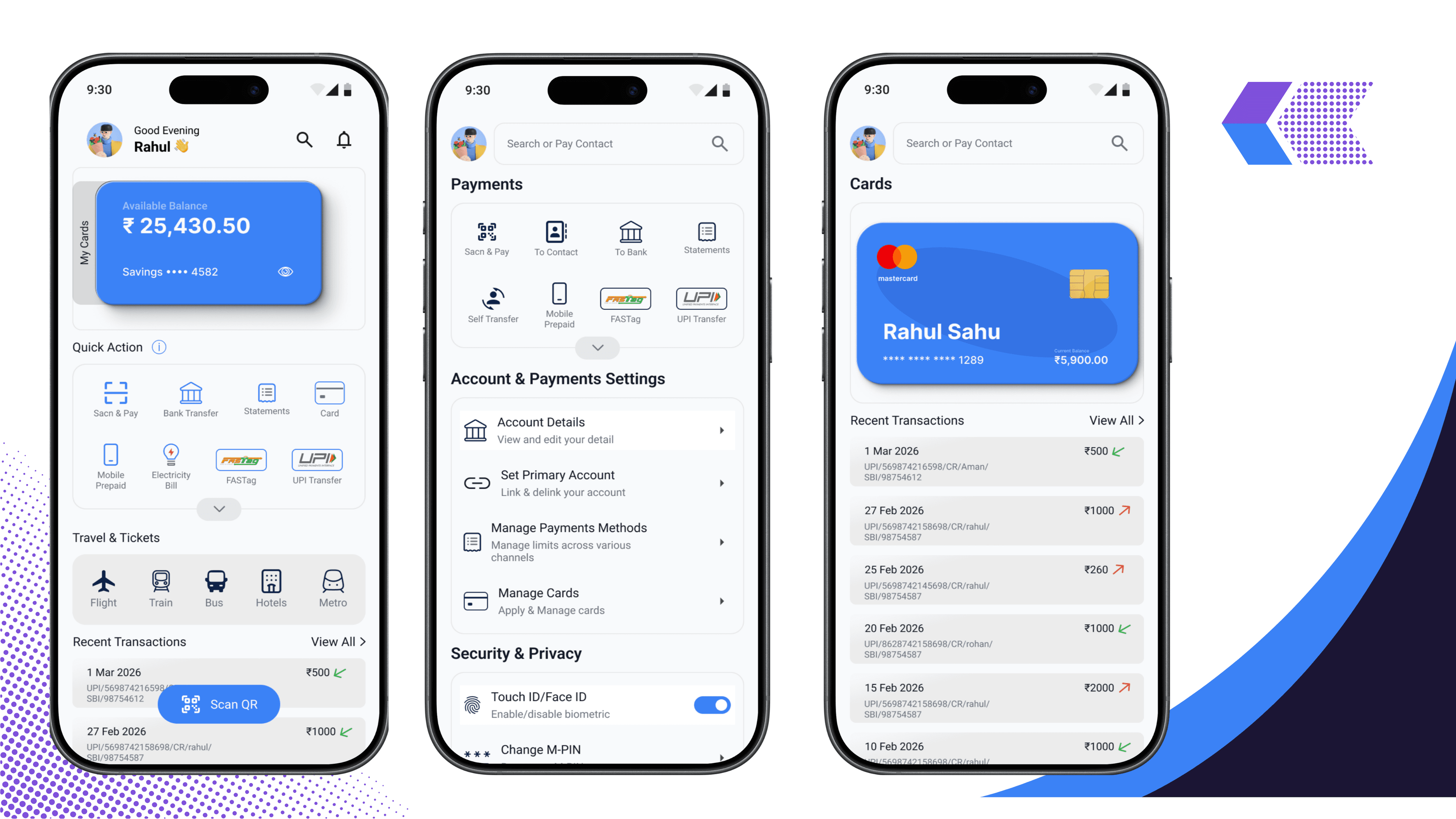 Smart Banking App UI screenshot 2