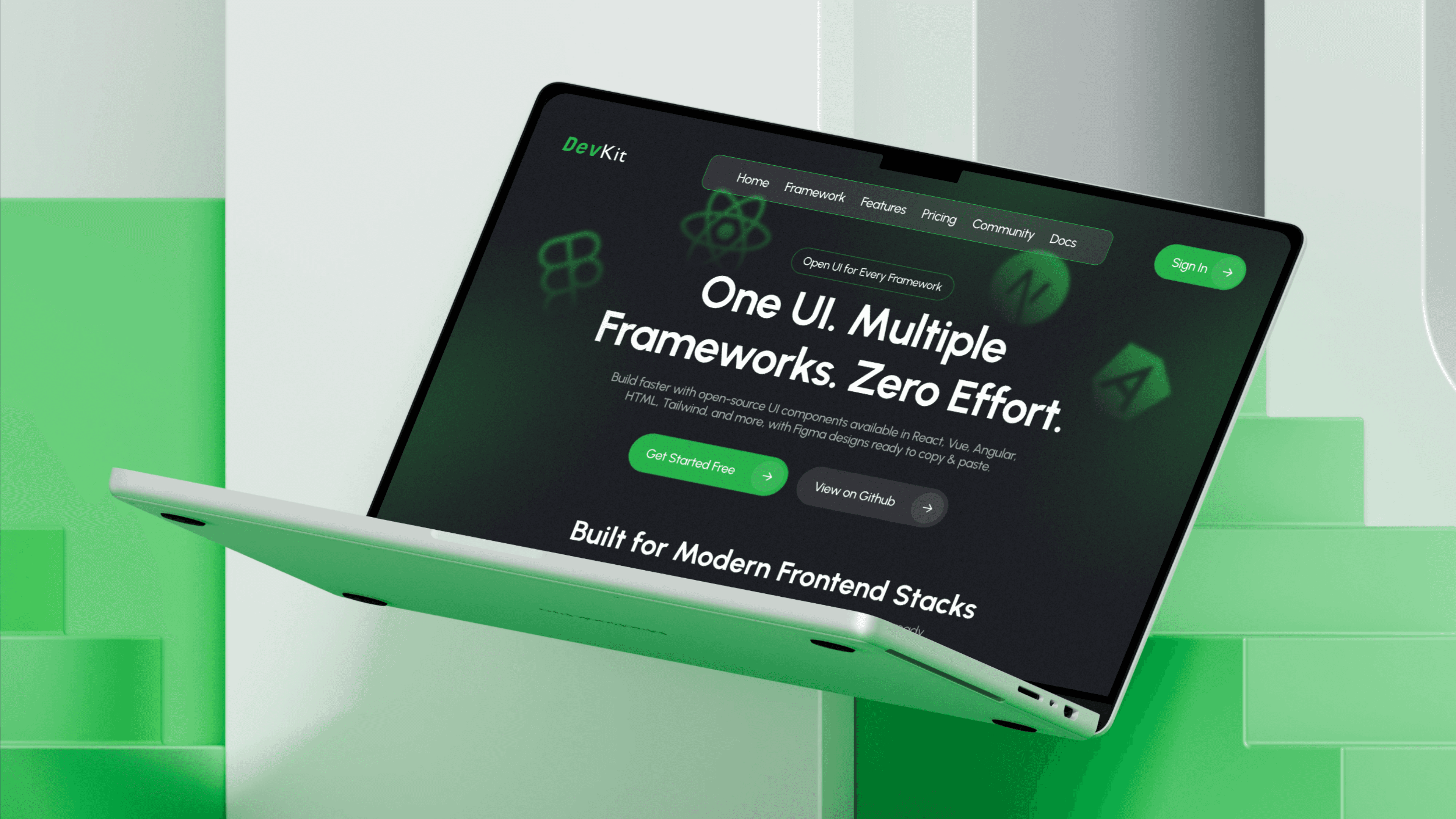 DevKit - SaaS Landing Page UI screenshot 1