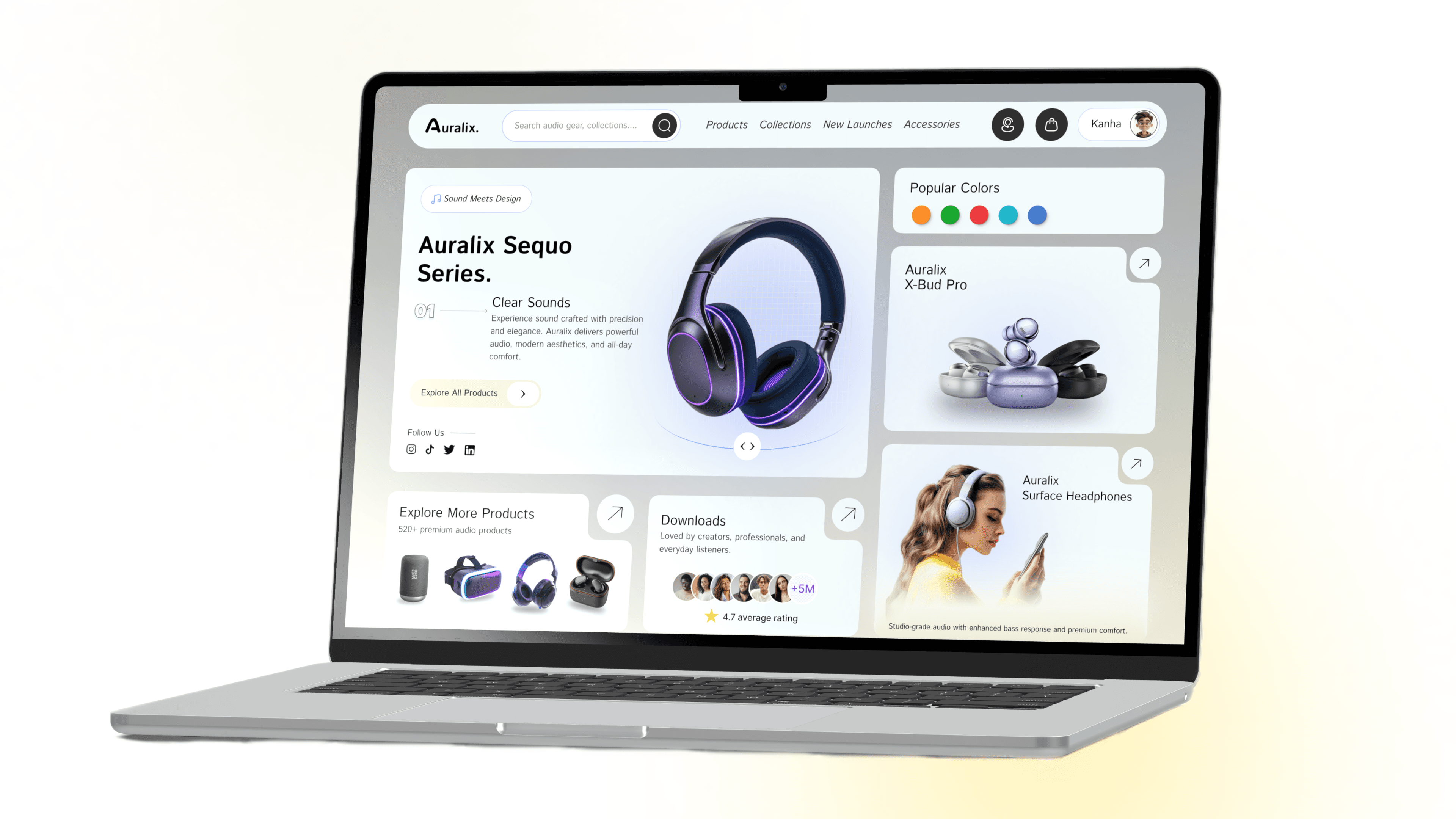 Auralix - Audio Products UI screenshot 1
