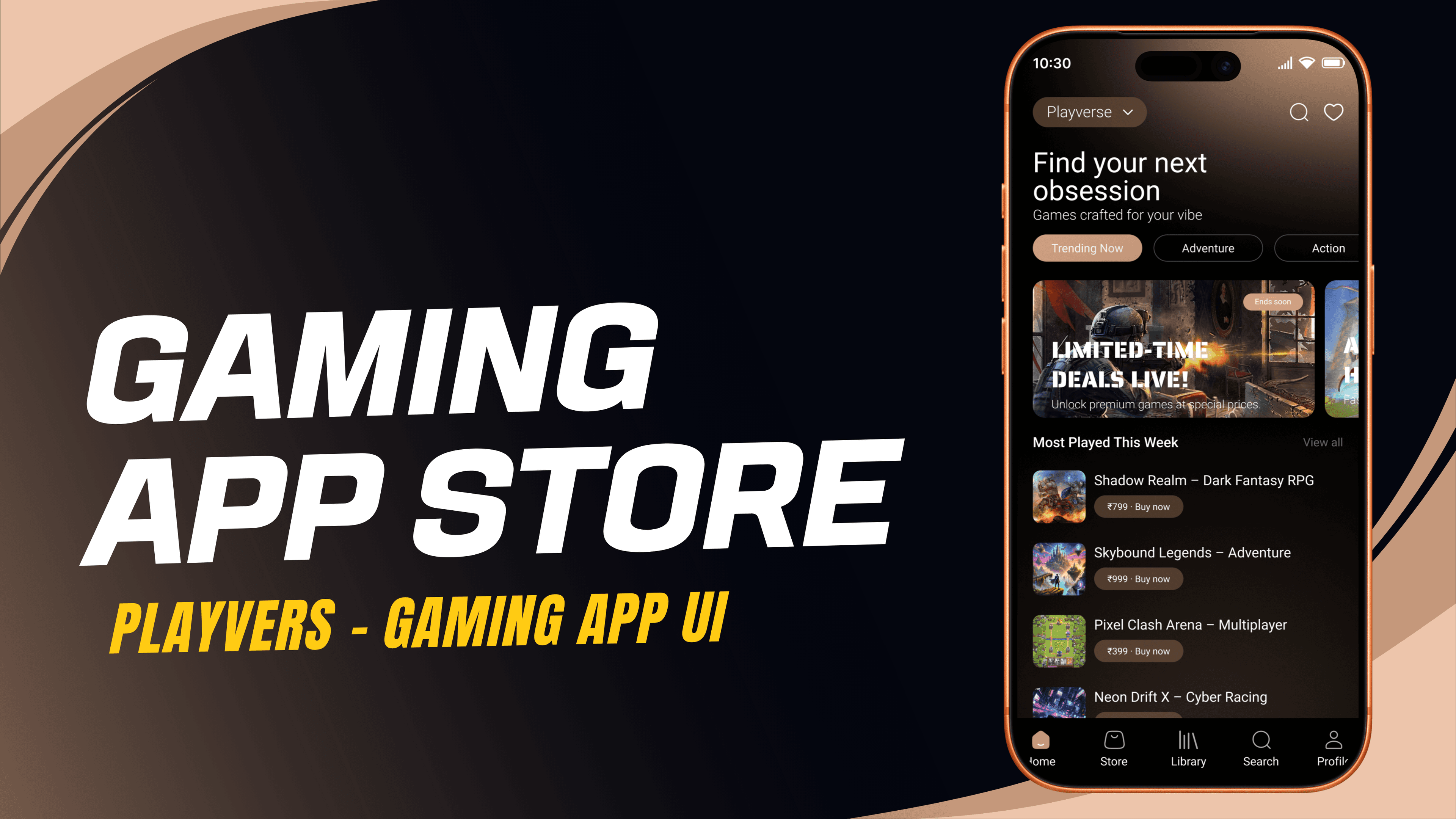 Playverse - Gaming App UI screenshot 1