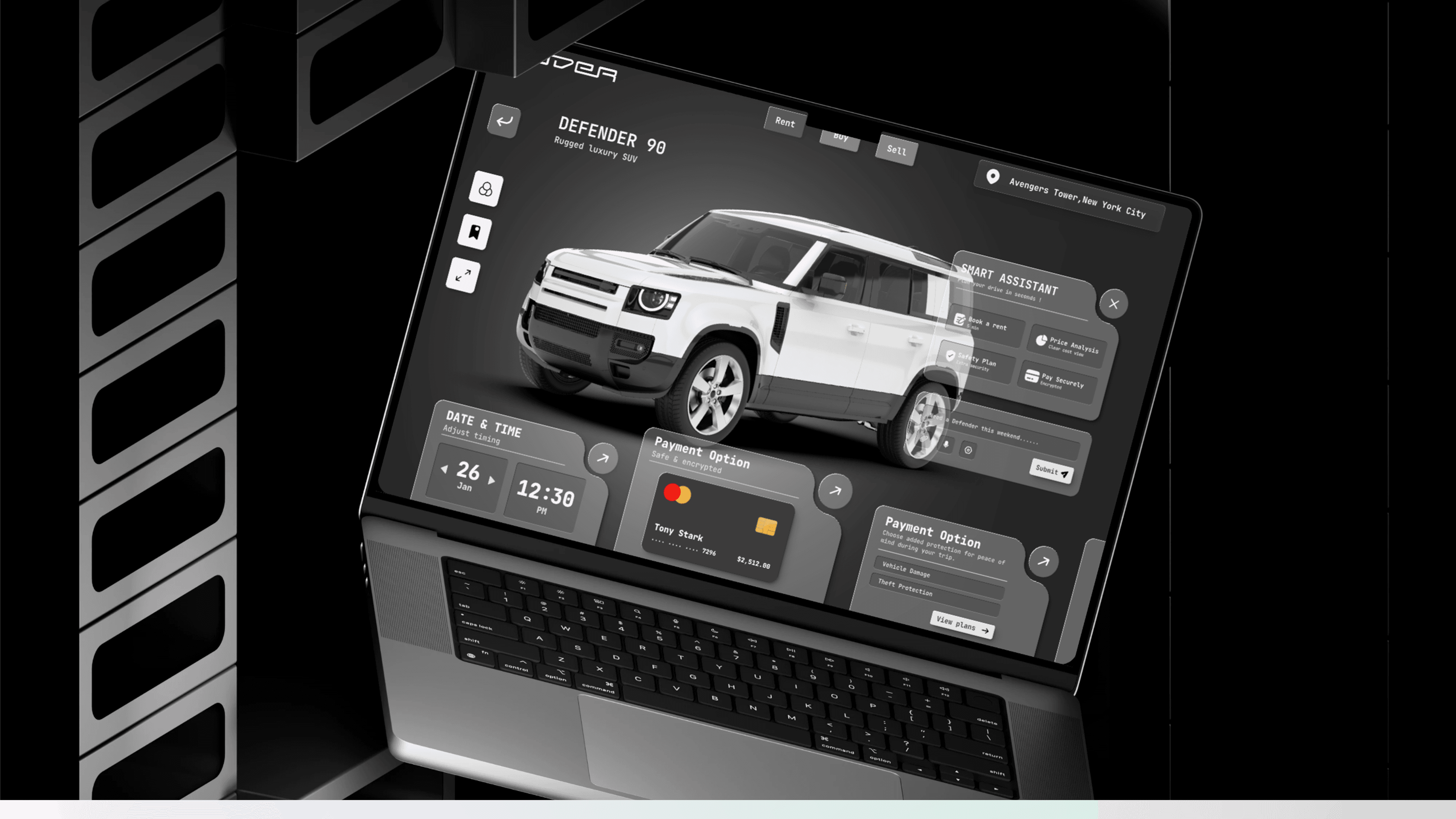Ryder - Car Rental UI screenshot 1